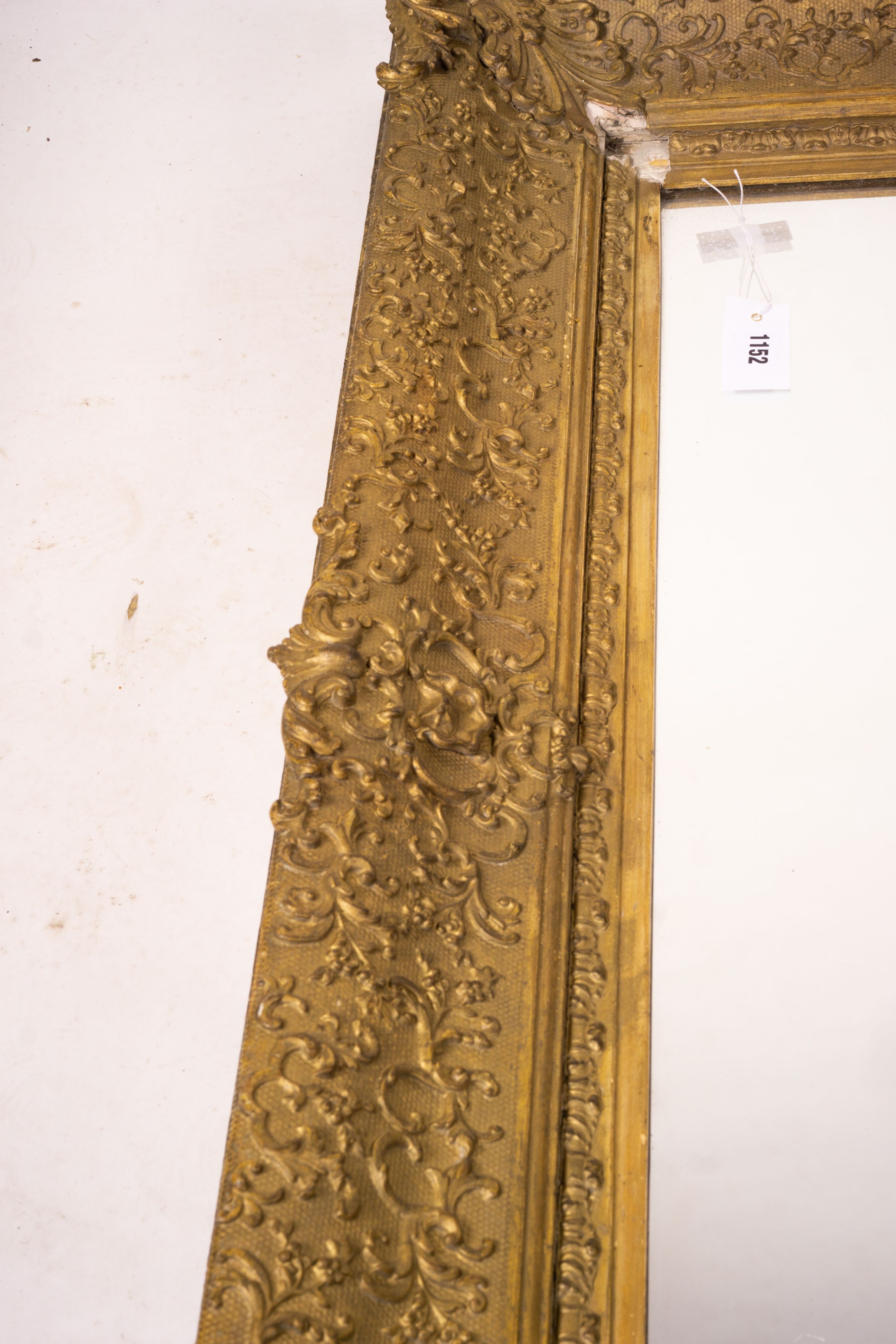 A Victorian gilt gesso wall mirror, W.104cm H.124cm